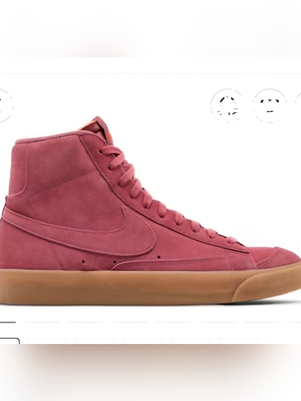Nike Blazer Light Redwood  Suede High-Top Sneakers with Gum Sole